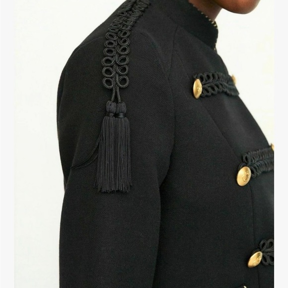 ZARA Trf Outerwear Double Breasted Military Style Jacket in Black - Picture 3 of 13